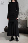 M.A+ front button drooping wide leg pants PW481 CWP1